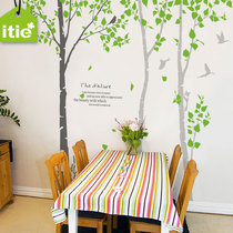 Itie love stickers large wall stickers living room bedroom sofa LCD TV background wall decoration stickers-forest bird language