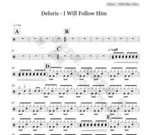 (20)Deloris-I will follow him Drum Set Jazz Drum Sheet