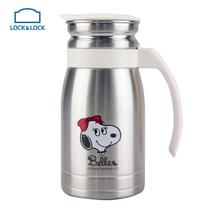 Lotbutton children adult stainless steel cold kettle cartoon Snoopy single-layer water bottle teapot Korean 304