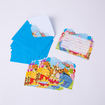 Creative childrens birthday party party invitation Baby birthday invitation card full moon invitation card Cute animal greeting card