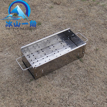40cm thick stainless steel charcoal barbecue outdoor camping portable picnic household barbecue grilled fish and sheep supplies