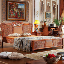 Rattan furniture Southeast Asia rattan bed Indonesia Rattan bed Jade Rattan bed Rattan mat Double solid wood bed 1 8 large beds