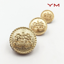 YM accessories Mens and womens clothes Coat buttons Classic double lion metal buttons British clothing buttons