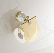 Non-perforated toilet tissue holder European gold roll hanger antique toilet paper storage holder sanitary tissue box
