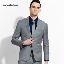 Meta Ben Sashimi Wool Suit Men Spring Inglén Business Positive Dress Jacket Small Suit Grey