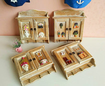 New European vintage pastoral style solid wood key hanging wall key box wall rack home accessories