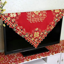 Big red Chinese wedding celebration TV cabinet TV bedside table cover set Wedding tea table table cloth Table flag tablecloth