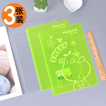 Transparent pad A4 student writing pad test soft primary school student test transparent silicone table pad Korean writing board