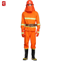 Type 97 flame retardant protective clothing combat suit drill fire suit gloves boots helmet belt miniature fire station