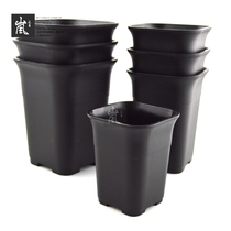 Square Vientiane pot plastic flower pot succulent plant planting pot high waist basin frosted basin 12 rolls of Jade Dew