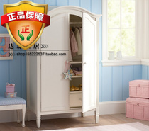 American solid wood childrens wardrobe European double door wardrobe wardrobe storage cabinet lockers French Princess wardrobe ins