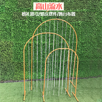 Wedding props Rainbow Road lead iron art geometry mountain flowing water arched stage wedding flowers colorful road guide