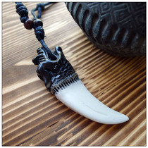 Dragon tooth Dragon head knife body Tribal Amulet pendant pendant