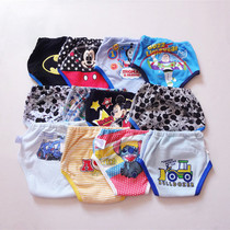 Japanese infant three-layer waterproof pants urine cotton towel cloth childrens training learning pants washable diaper underwear