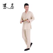 Thick Whirlpool A1007 Linen Cotton Linen Mens China Mantra Meditation Yoga Suit Tai Chi Suit for a sitting suit