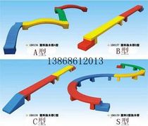 Sensory integration training equipment-straight single-plank bridge plastic single-plank bridge ABCS type
