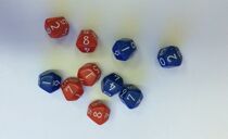 Collection of gift giving gift products] Long and underground city suit dice (positive body 10-face dice) also called 18 noodles