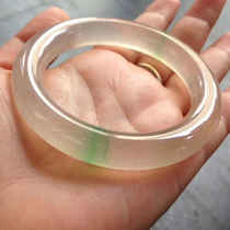 Myanmar Piayang Green old pit A goods round jade bracelet ice seed oil green clear water material jade bracelet women with certificate