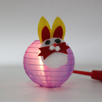 Niu New Years lantern Lantern Rabbit Silk Lantern Creative Hand Lantern with Lamp Post Cartoon Rabbit Lantern