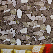 High simulation 3D stone wall paper Nostalgic retro stone wallpaper Living room restaurant bar teahouse secret room theme wall