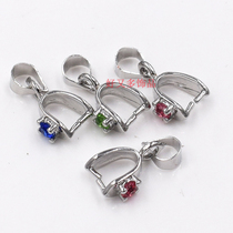 925 sterling silver melon seed buckle jade pendant clip buckle pendant buckle head Beeswax amber necklace buckle silver buckle diy accessories material