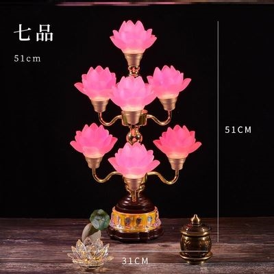 Home Buddha Abrasion Resistant creativity for lamp t front light lotus flower Buddha fine Seven colorful atmospheric Buddha glazed front lamps