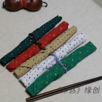 Handmade cloth chopsticks bag environmental protection sanitary and convenient cutlery bag chopsticks spoon storage cutlery bag