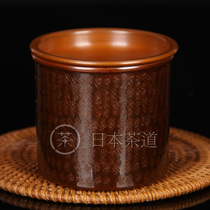 Japan Jianshui cross-striated straight tube Japanese copper Jianshui (small) made by hand