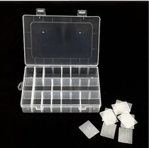 24-grid wiper piece detachable transparent plastic box finishing storage box personalized shape jewelry beaded set box