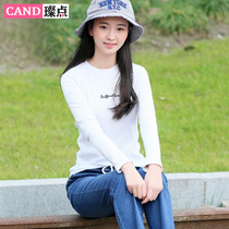 Girl Korean slim collar T-shirt 2020 Spring and Autumn new junior high school students College wind autumn clothes base shirt