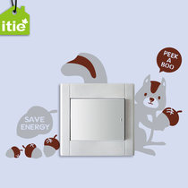 Itie love stickers squirrel switch stickers cute animal Series childrens room kindergarten switch stickers wall stickers