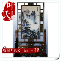 Hunan Yeshi embroidery upscale boutique Wenge Ming and Qing Dynasties Carved flower embroidery zuo ping handmade shuang mian xiu