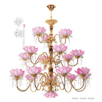 Miaoxiang Buddha lamp Changming Lamp for Buddha Lamp Temple large 19 pink Hualien Flower chandelier Buddha Lamp for lamp