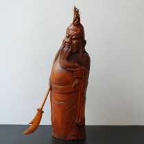 Bamboo Root Carving Kuan Kung creative home Pendulum Pieces Jo Relocation Gifts for the opening of Lunar New Years Day The opening of the Lunar New Years Day