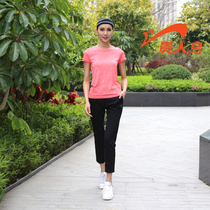 Noble bird women 2018 spring new sports slim thin breathable comfortable short sleeve T-shirt 0181186