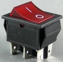 Boat type switch rocker power switch KCD2-22N 25 * 31mm black with red light 6 foot 2 gear