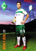 Ozil Werder Bremen 2008-09 season autograph official card
