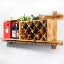 European American country solid wood wine glass rack Wine rack Wine cabinet Wine rack Creative partition wine storage rack