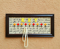 Large office porch coat rack key adhesive hook creative wooden hanger Wall hanger wall hanging