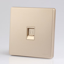 CHINT switch socket type 86 NEW2C steel frame series NEW2C champagne gold one four-core telephone socket