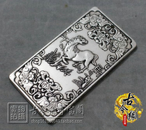 Antique miscellaneous collection antique copper waist brand pendant copper Miao silver antique listing token twelve Zodiac Horse