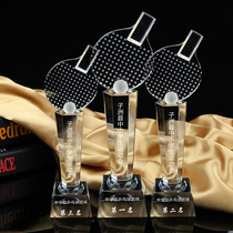 Crystal table tennis trophy School Sports Trophy competition championship trophy custom spot free lettering