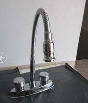 Copper tap washbasin double handle double-hole copper surface basin sitting type tap hot and cold kitchen special price