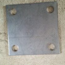 Wrought iron fittings iron materials embedded parts four hole embedded parts steel plate 120 * 120mm