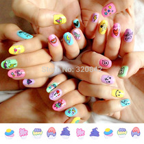  5pcs Fashion nail art sticker Harajuku style tide watermark