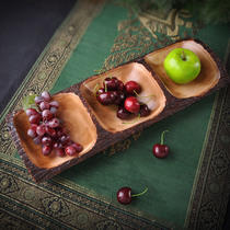 Thai Imports Candy Pan Original Eco Solid Wood Dry Fruits Pan Southeast Asia Creative Bionic Fruit Pan Creative Fruit Pan