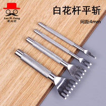 Handmade DIY hand stitched leather carving diamond cut straight straight cut straight straight cut leather rope woven cut cow leather punching tool flat cut