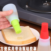 Baking tool with oil bottle silicone oil brush high temperature resistant barbecue brush seasoning sauce vinegar absorbent non-hair control oil brush