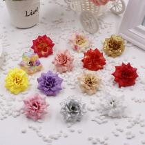 DIY flower ball handmade hairclip wreath simulation rose flower head flower flower silk flower rose wedding flower wholesale