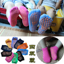 Spring and autumn thin baby non-slip silicone floor socks early education center children socks indoor children yoga short socks